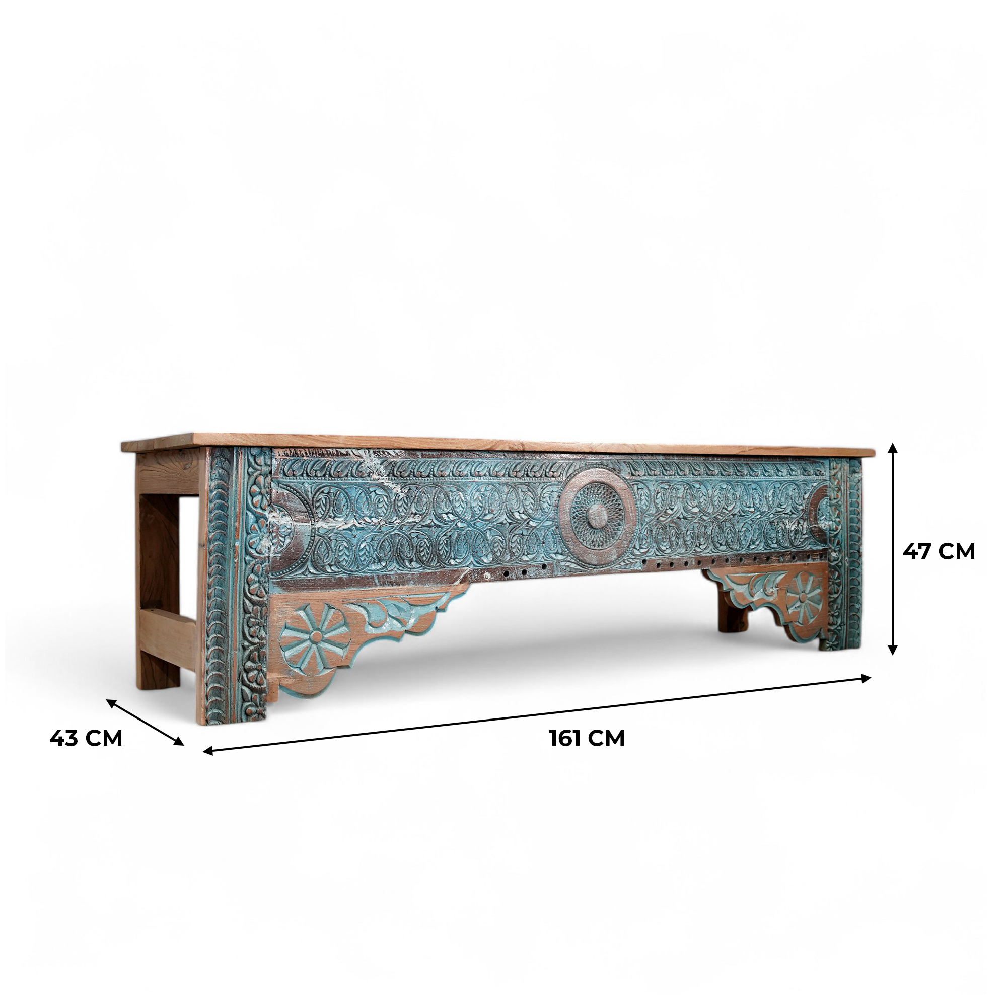 Burma Bench Teal Colour - Image 3