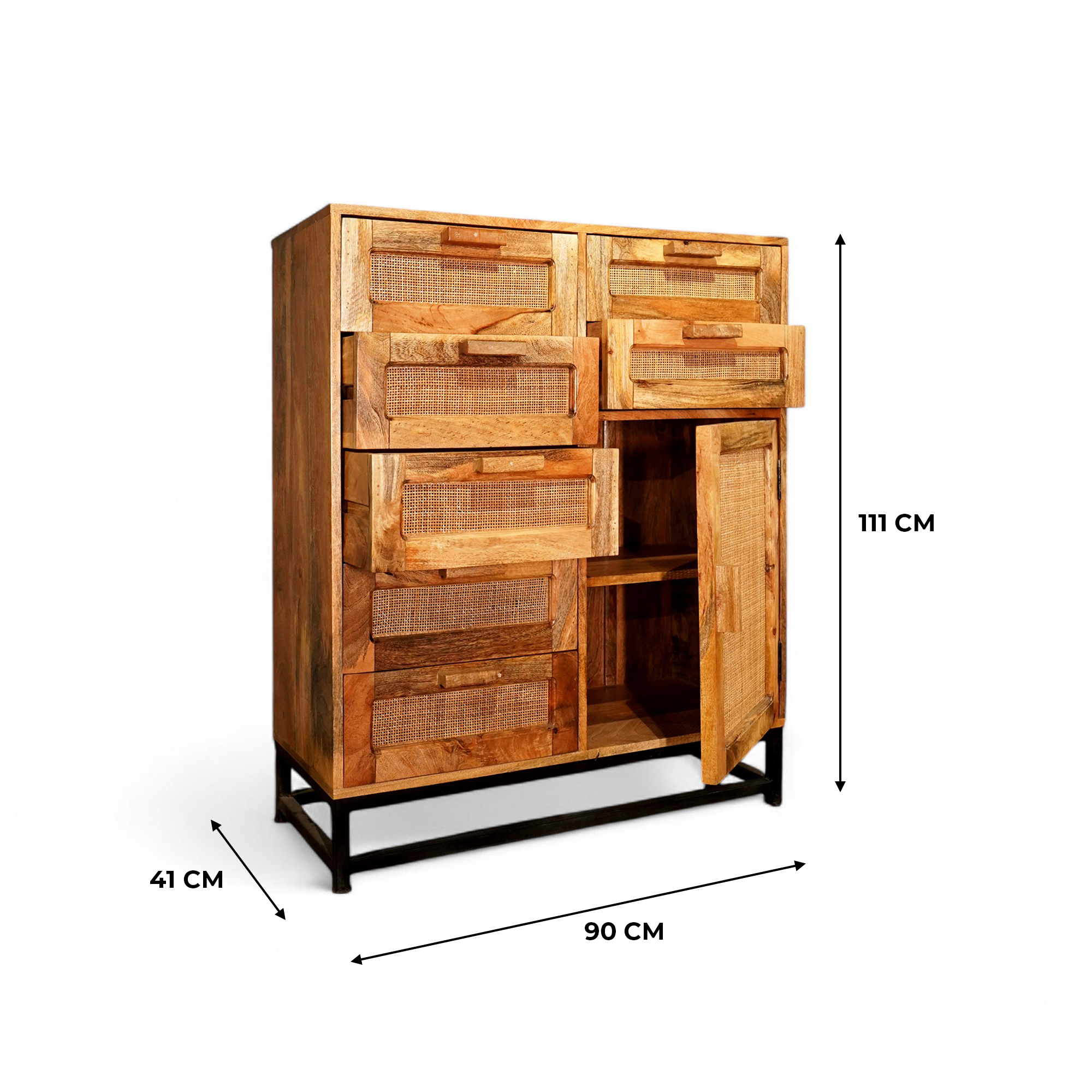 Fine Rattan Wooden Chest - Image 3
