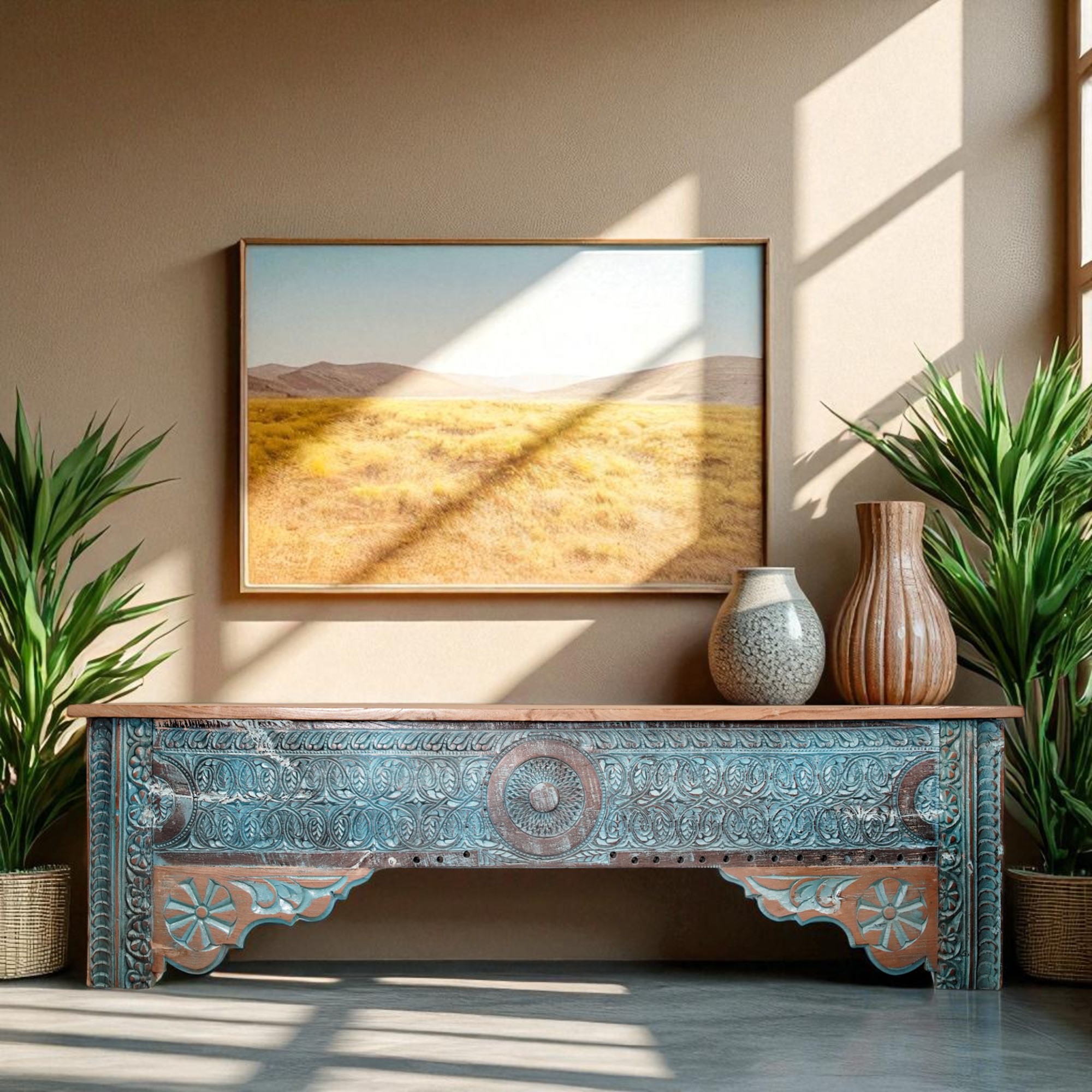 Burma Bench Teal Colour