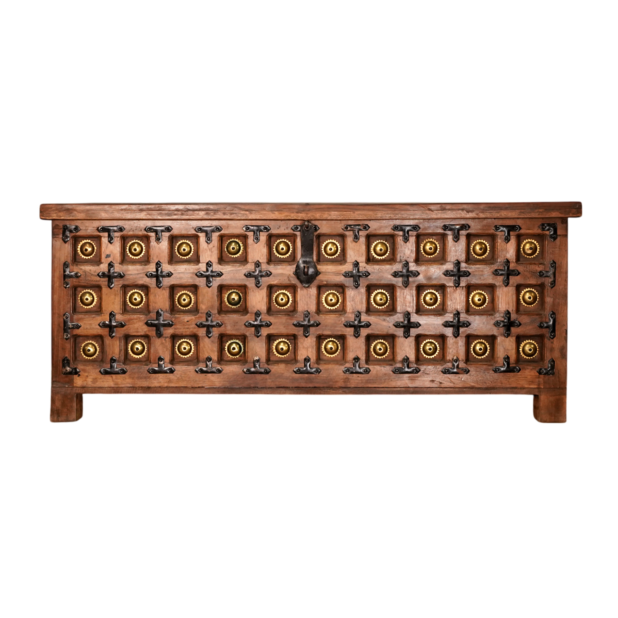 Brass Design Console With Storage - Image 2