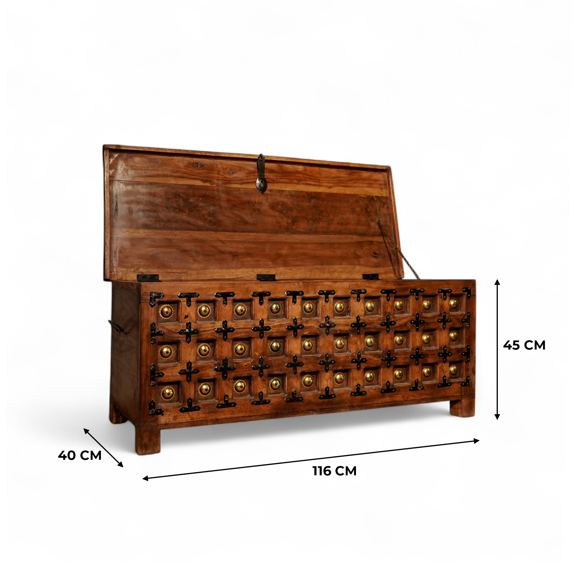 Brass Design Console With Storage - Image 3