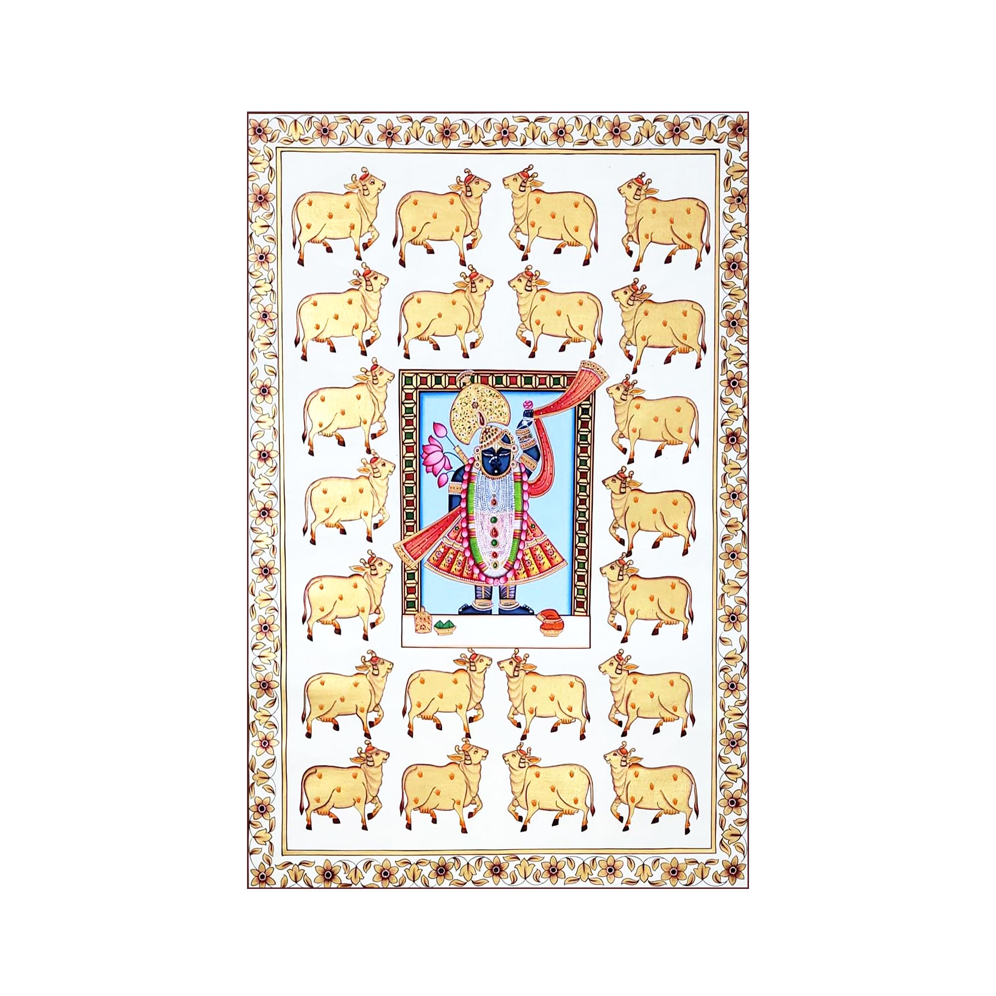 Shrinath Ji with Kamdhenu (White) - Image 2