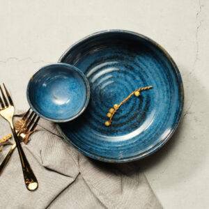 Blue Bowl with Dip