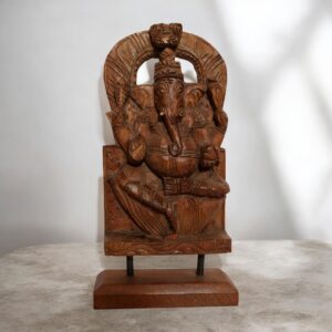 Antique Finish Wooden Ganesha
